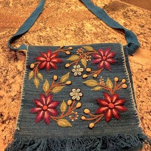 Boho type purse with flowers